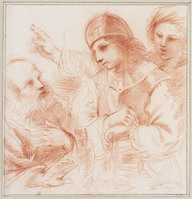 H 025
<br/>
Verloochening van Petrus
<br/>
<em>Guercino (1591-1666) - kopie naar</em>